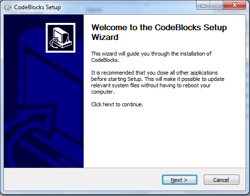 Code Blocks Install Wizard
