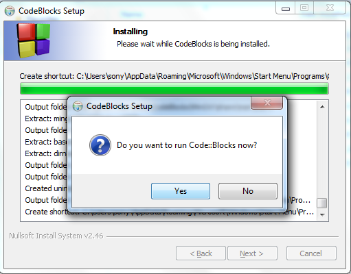 code blocks 10.05 pour windows 7