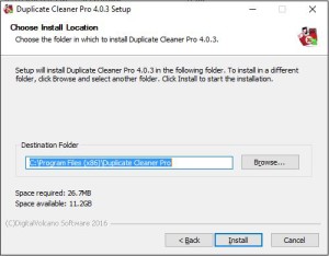 Duplicate Cleaner 4 Installation Step 5 Install Location