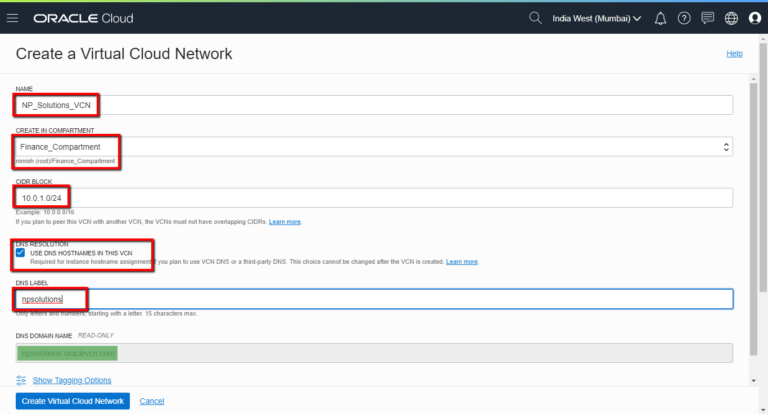 How to Create Virtual Cloud Network (VCN) in Oracle Cloud ...